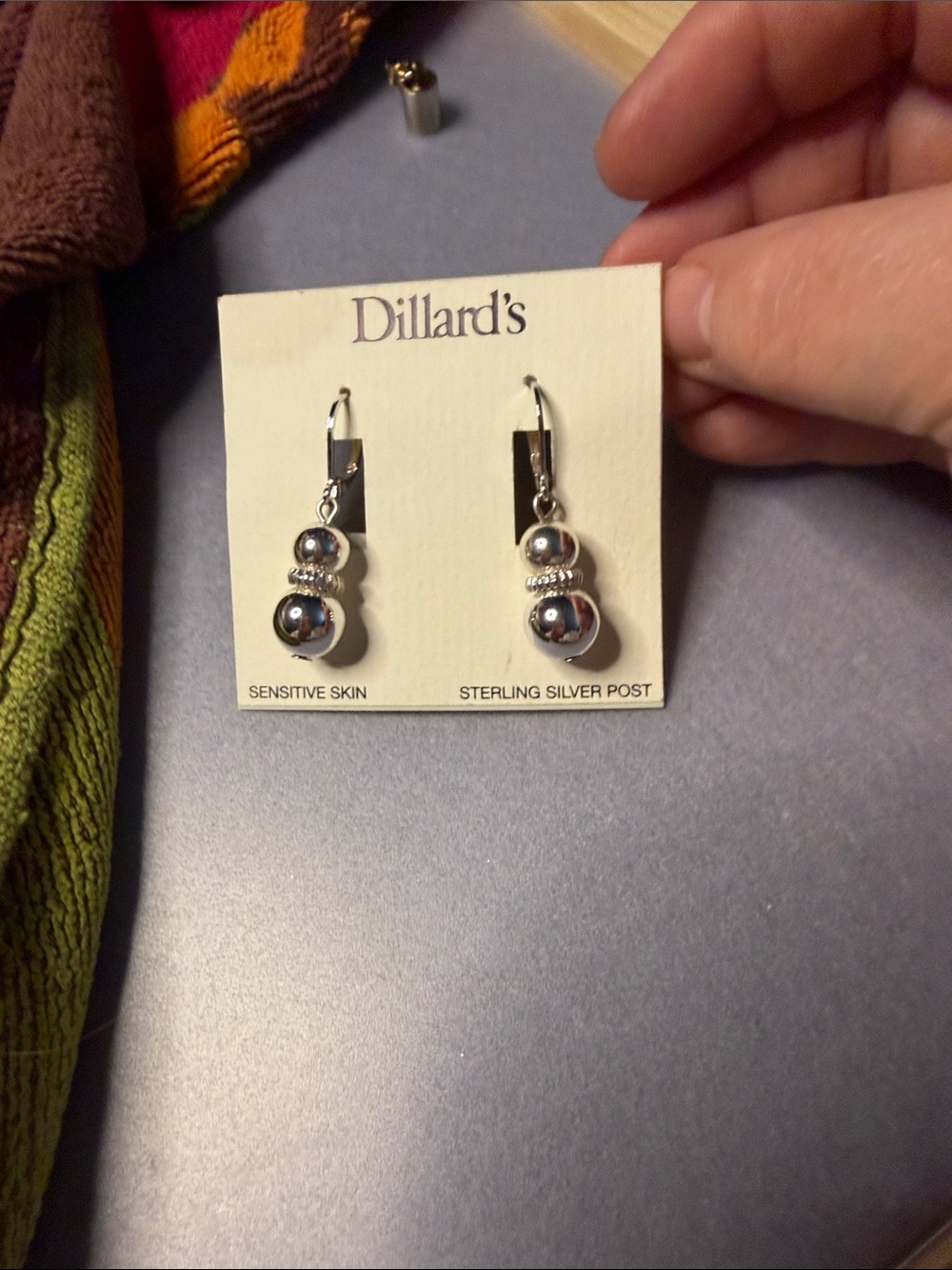 Dillard's Sterling Silver Drop Earrings in Silver